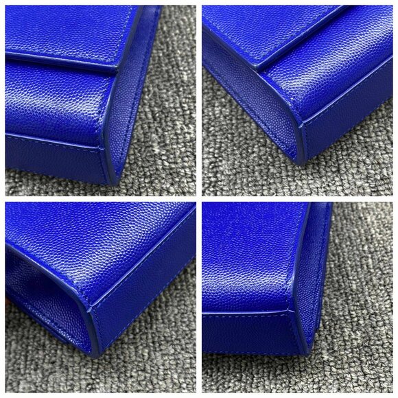 100% Authentic Saint Laurent Kate Blue Leather Shoulder Bag - Picture 8 of 14